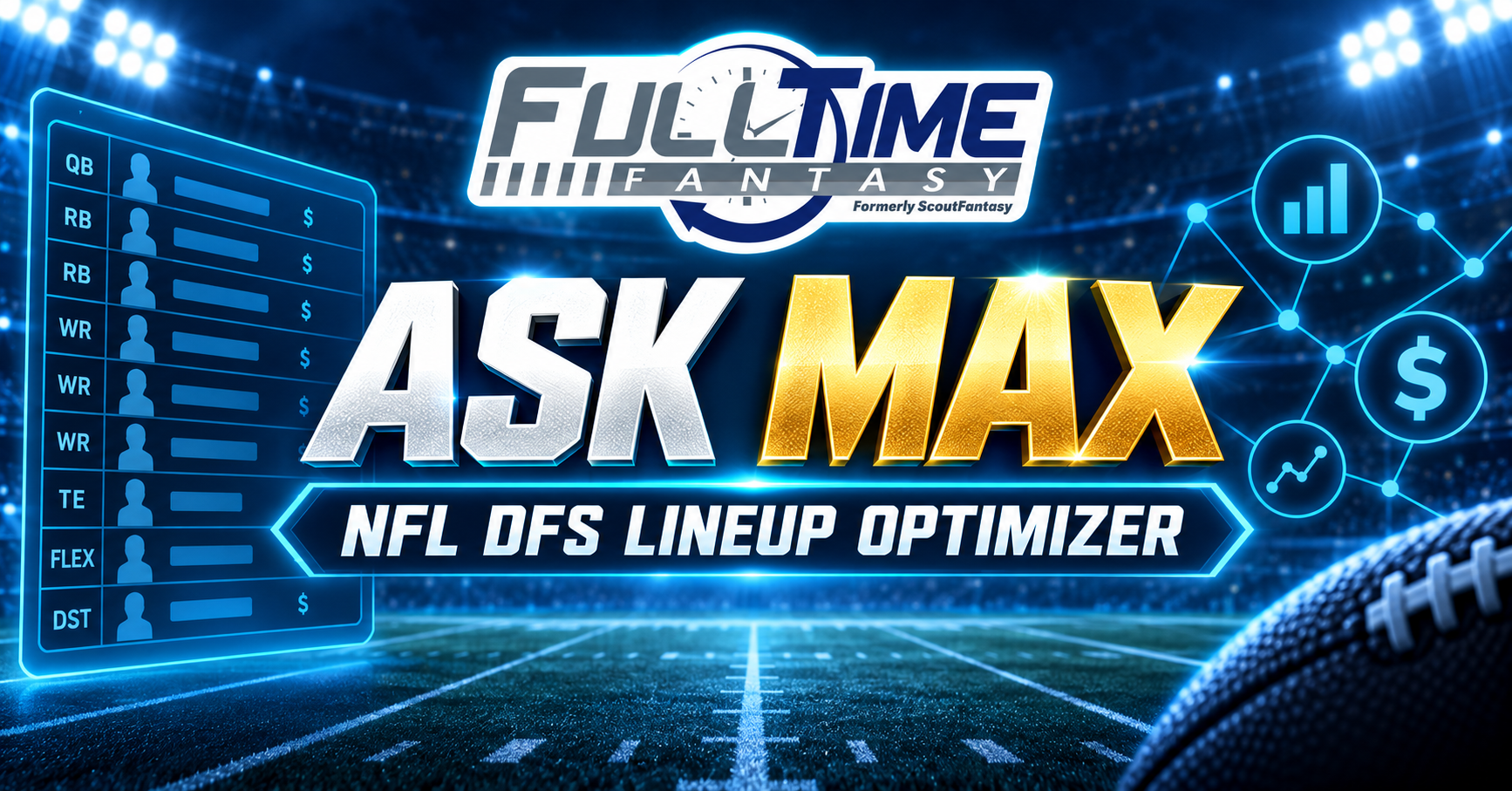 ASK MAX NFL DFS Lineup Optimizer by FullTime Fantasy